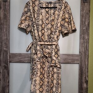 Buguest Snake Print Wrap Dress